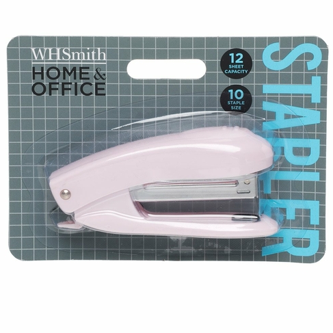 WHSmith Pastel Pink Small Stapler