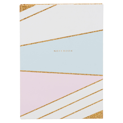 WHSmith Pastel Glitter A5 Notebook Journal