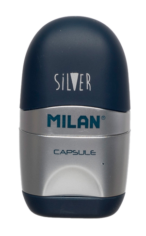 Milan MD Capsule Silver Sharpener Eraser