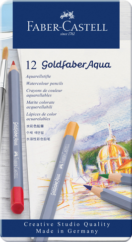 Faber-Castell Creative Studio Goldfaber Aqua Watersoluble Colouring Pencils (Pack of 12)