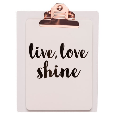 WHSmith Live Love Shine Magnetic List Pad Clipboard