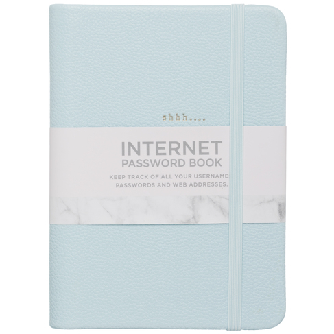 WHSmith Moderno Pastel Blue A6 Internet Password Book