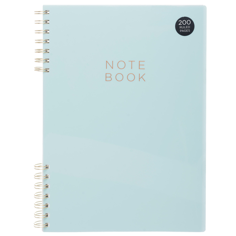 WHSmith Assorted Pastel Colours Polypro A4 Notebook