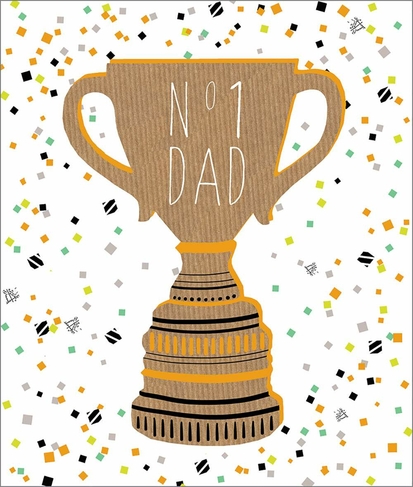 Portfolio Number 1 Dad Trophy Father's Day Greeting Card