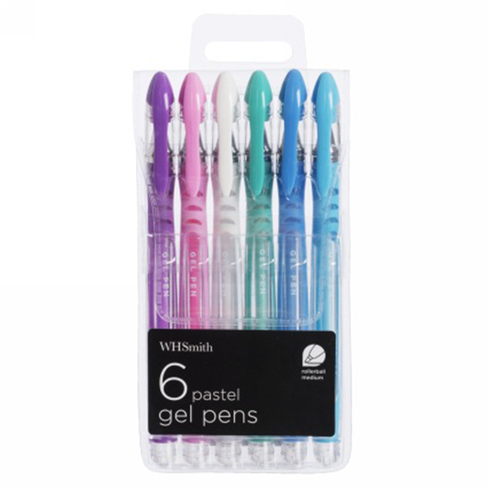WHSmith Pastel Gel Pens (Pack of 6)