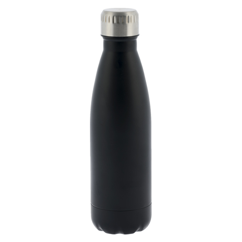 WHSmith Black Matt 500ml Stainless Steel Insulated Water Bottle