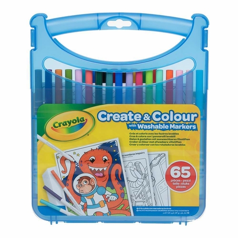 Crayola Create and Colour Super Tips Washable Markers 65 Piece Carry Case