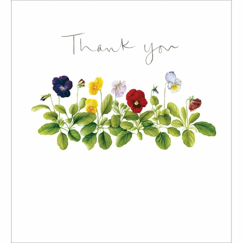 Woodmansterne Xiss Perfect Pansie Thank You Card