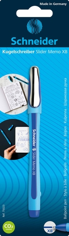 Schneider Slider Memo Ballpoint Pen XB Nib, Blue
