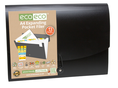 eco-eco 50% Recycled 13 Pocket A4 Expanding File
