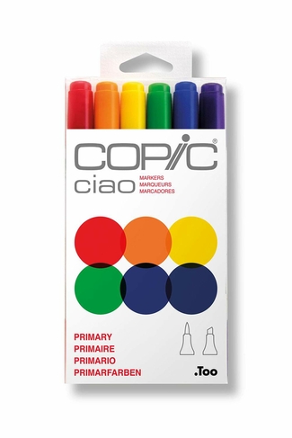 Copic Ciao Primary Tone Markers (Pack of 6)