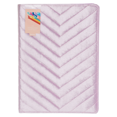 Cream Soda Purple Quilted A4 Notebook