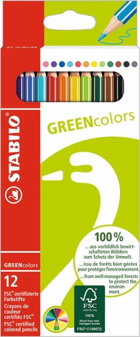 STABILO GREENcolors Colouring Pencils (Pack of 12)