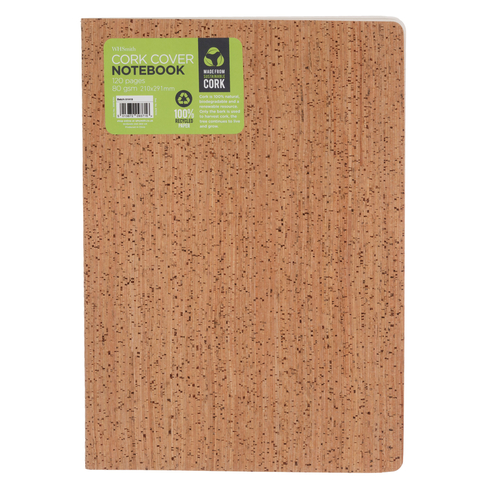 WHSmith Recycled A4 Cork Cover Notebook