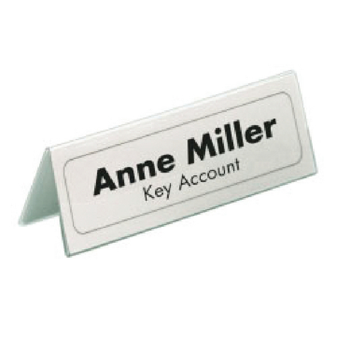 Durable Table Place Name Holder 61x150mm (25 Pack) 8050