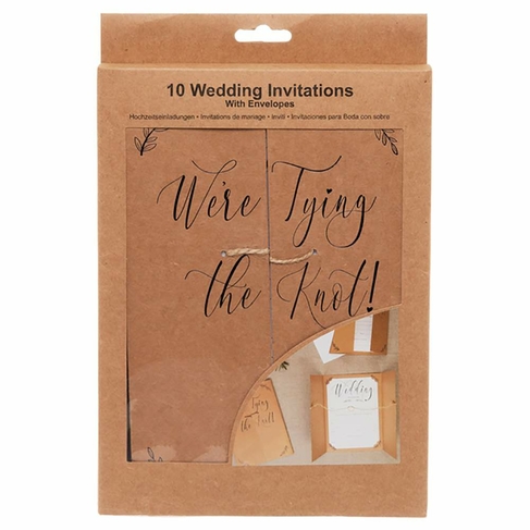 Neviti Hearts & Krafts Wedding Invitations with Envelopes (Pack of 10)
