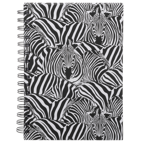 WHSmith Zebra Print A5 Wiro Notebook