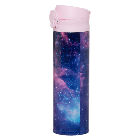 WHSmith Galaxy 400ml Stainless Steel Insulated Metal Bottle