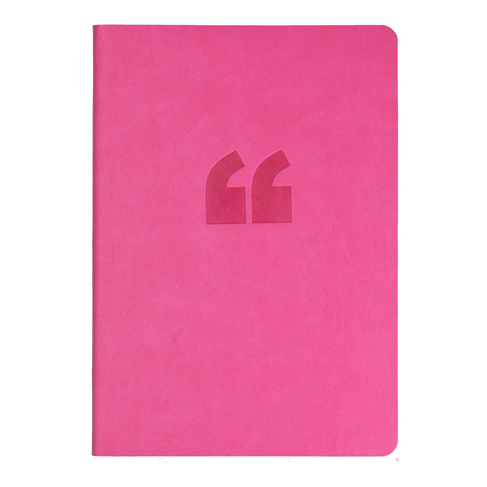 Collins Edge Rainbow Ruled Soft-Touch A5 Notebook Pink