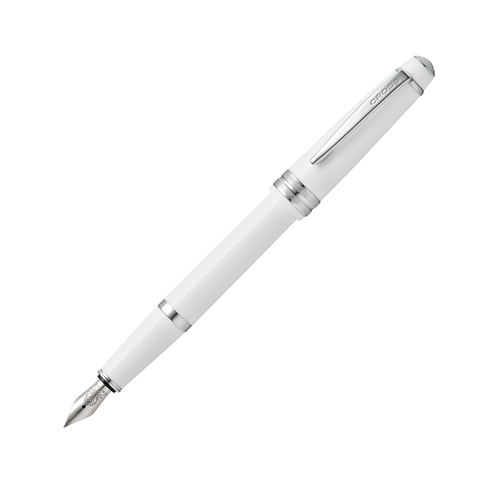 Cross Bailey Light Glossy White Fountain Pen with Medium Nib