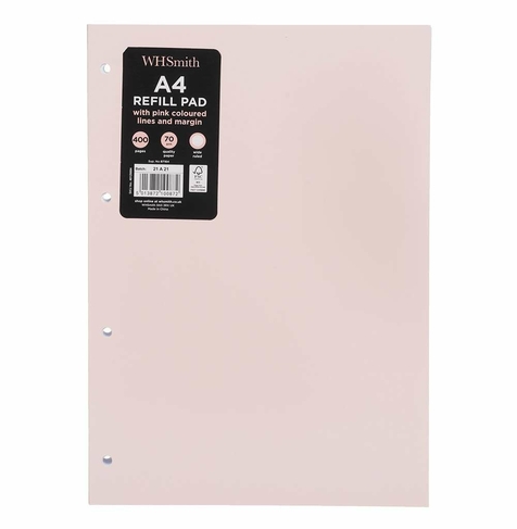 WHSmith Pink Refill Pad
