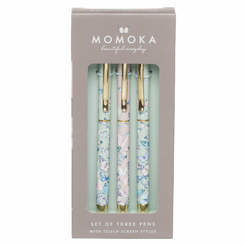 WHSmith Momoka Butterfly 3 Pen Set