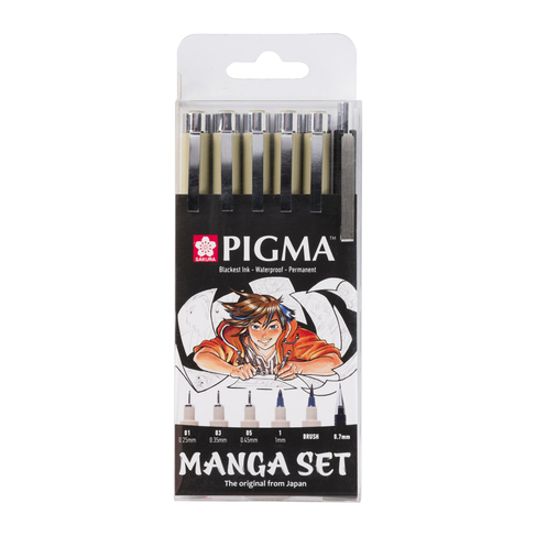 Sakura Unique Manga Pigma Micron Technical Pencils (Pack of 6)
