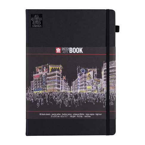 Sakura Sketch/Notebook 21x29, 7cm, 80 pages, Black Paper, 140g