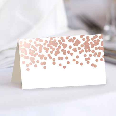Dotty About Paper Wedding Place Cards Foil Confetti Dots (Pack of 10)