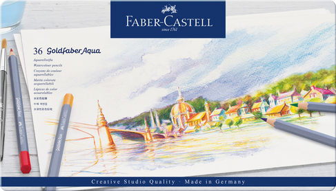 Faber-Castell Creative Studio Goldfaber Aqua Watersoluble Colouring Pencils (Pack of 36)