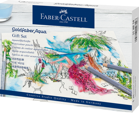 Faber-Castell Creative Studio Goldfaber Aqua Watersoluble Colouring Pencil Gift Set