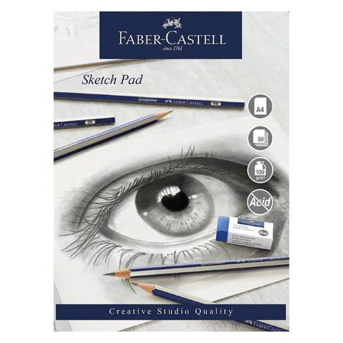 Faber-Castell Creative Studio A4 Gummed White Paper Sketch Pad