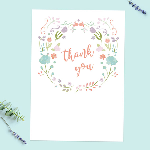 Dotty About Paper Thank You Cards Summer Pastel Flowers (Pack of 10)