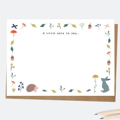 Dotty About Paper Whimsical Forest A Little Note To Say Note Cards (Pack of 10)