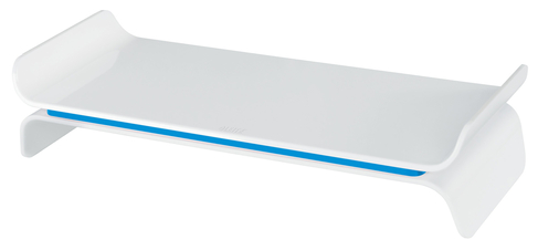 Leitz WOW White & Blue Ergo Adjustable Monitor Stand