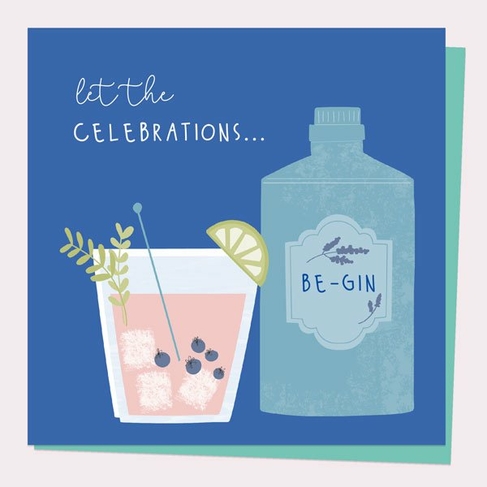 Dotty About Paper Drinking Gin Birthday Card