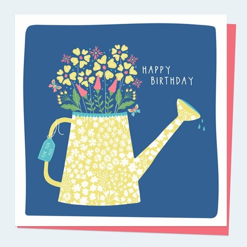 Dotty About Paper Watering Can Birthday Card