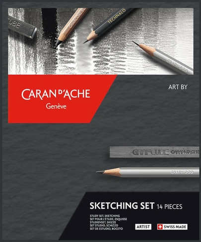 Caran d'Ache Graphite Line 14 Piece Sketching Set