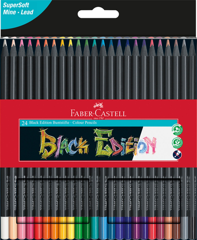 Faber-Castell Sustainable Black Edition Colouring Pencils (Pack of 24)
