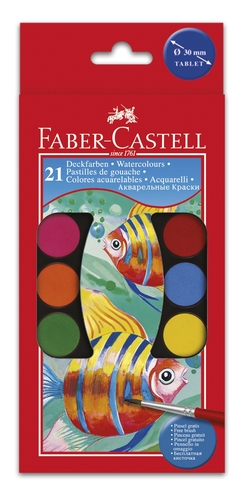 Faber-Castell 21 Colour Watercolour Paint Box