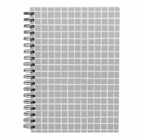 WHSmith La Moda B5 Grey Grid Wiro Notebook
