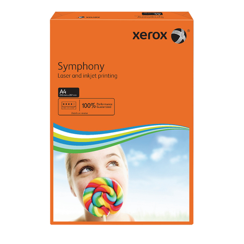 Xerox Symphony 80gsm Deep Tints Orange A4 Paper Ream (500 Pack) 003R93953