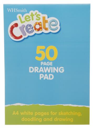 WHSmith Let's Create A4 Drawing Pad 50 Sheets