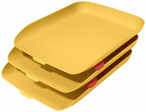 Leitz Cosy Letter Tray, Set of 3 Yellow