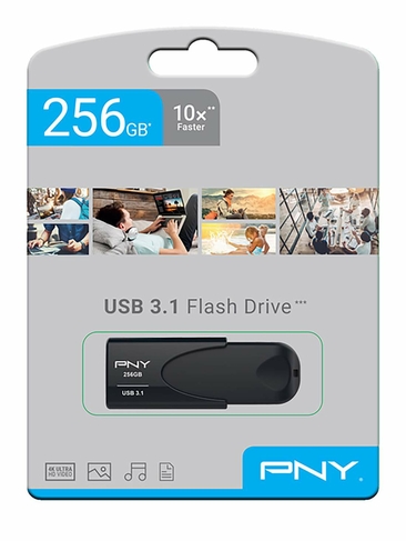 PNY 256 GB Black Attache 4 USB 3.1 Flash Drive