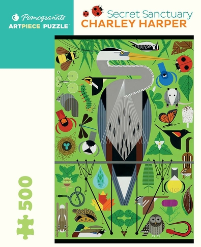 Pomegranate Charley Harper Secret Sanctuary 500 Piece Jigsaw Puzzle