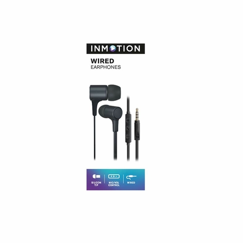 InMotion Black Wired Earphones