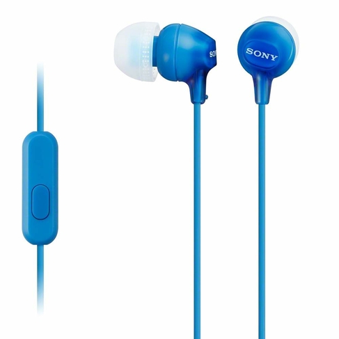 Sony Blue MDREX15 In-Ear Headphones with Mic