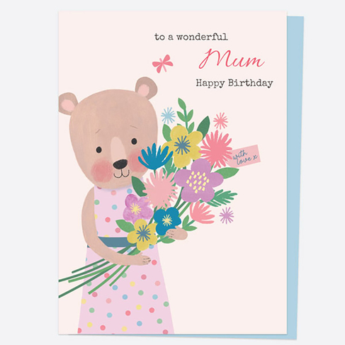 Dotty About Paper Dotty Bear Happy Birthday Mum Birthday Card