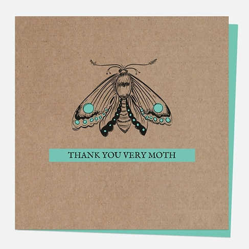 Dotty About Paper Bug Love Moth Thank You Very Moth Card
